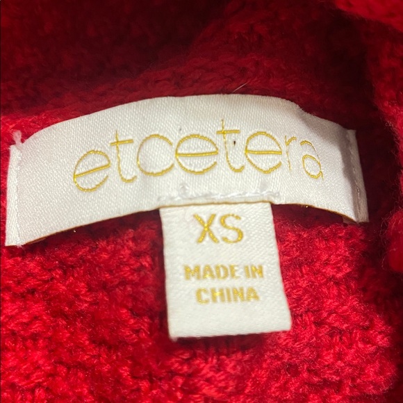 NWT Etcetera Red Textured Therma Dress Size XS - Picture 6 of 7